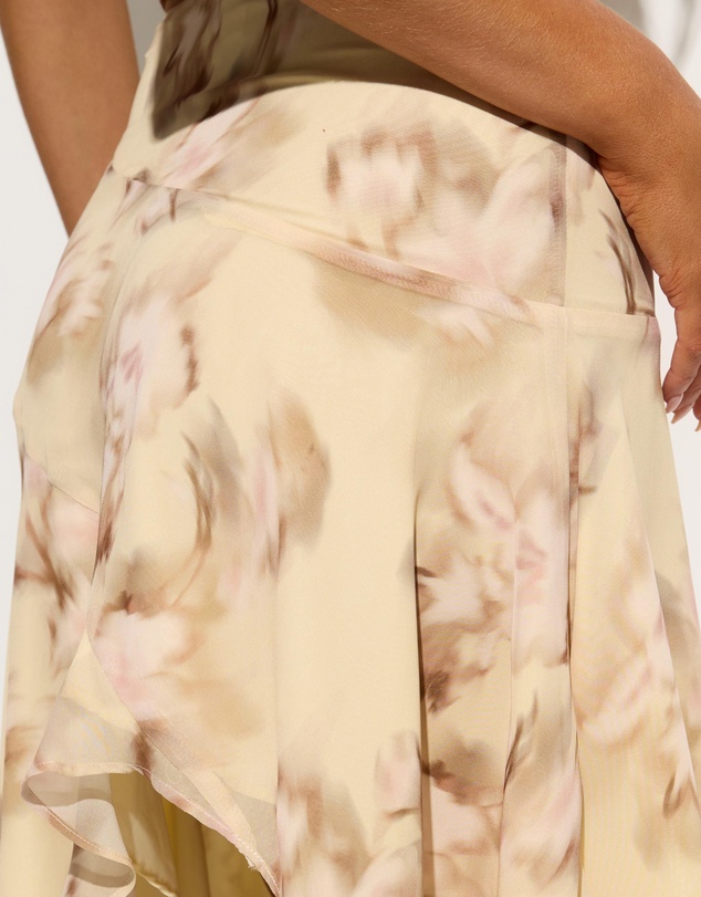 Dazie - Roma Chiffon Asymmetrical Midi Skirt