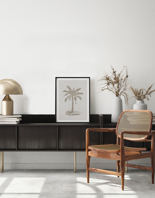 Olive et Oriel - Vintage Palm II Art Print