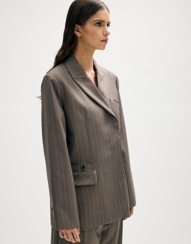 Minima Esenciales - Lior Wool Pinstripe Blazer