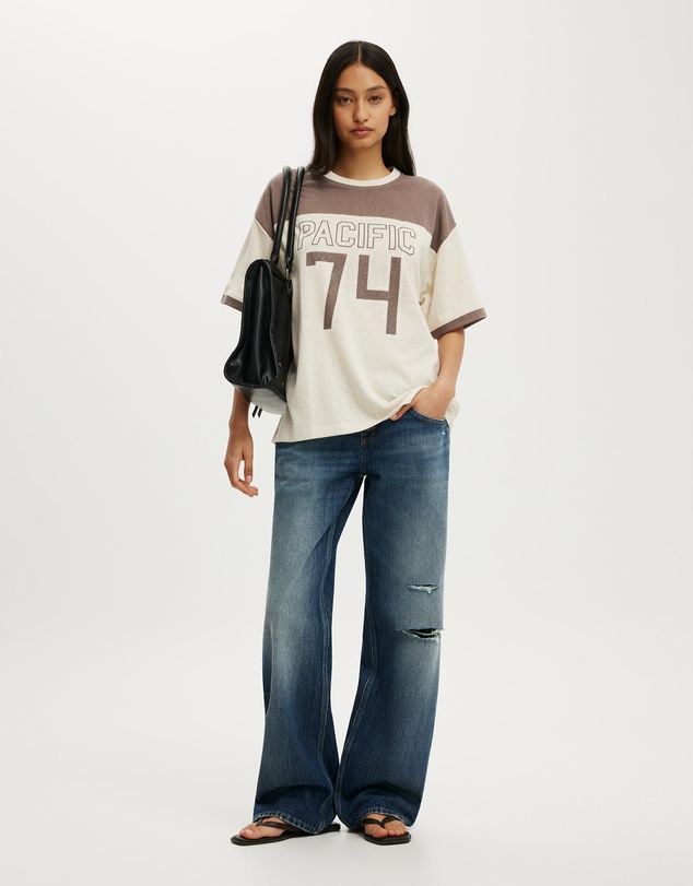 Cotton On - The Ringer Boxy Graphic Tee