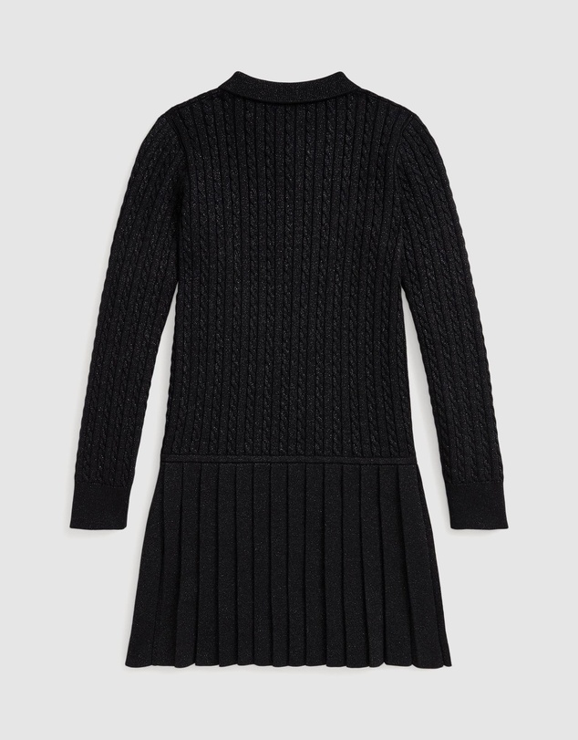 Polo Ralph Lauren - Metallic Mini-Cable Polo Sweater Dress - ICONIC EXCLUSIVE - Teens