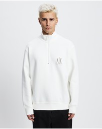 Armani Exchange - Chest Logo Half Zip Sweatshirt