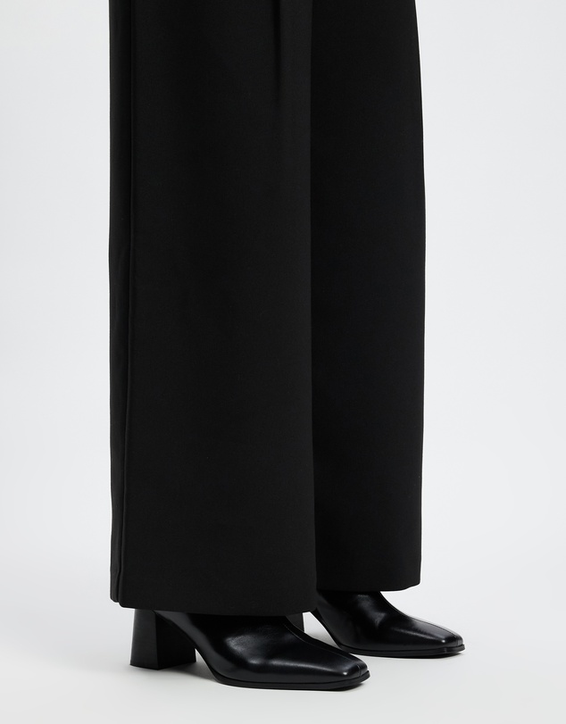 AERE - Stella Block Heel Leather Boots