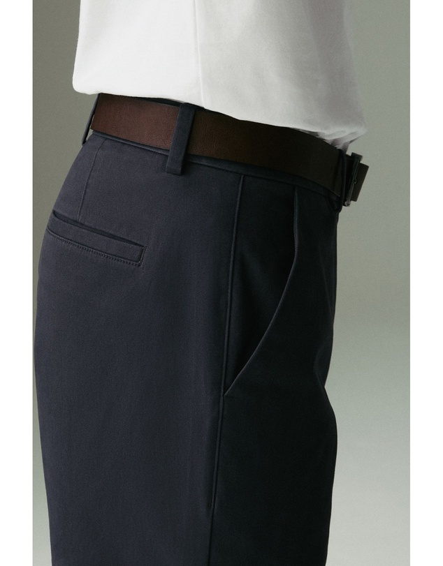 NEXT - Belted Soft Touch Chino Trousers Straight Fit