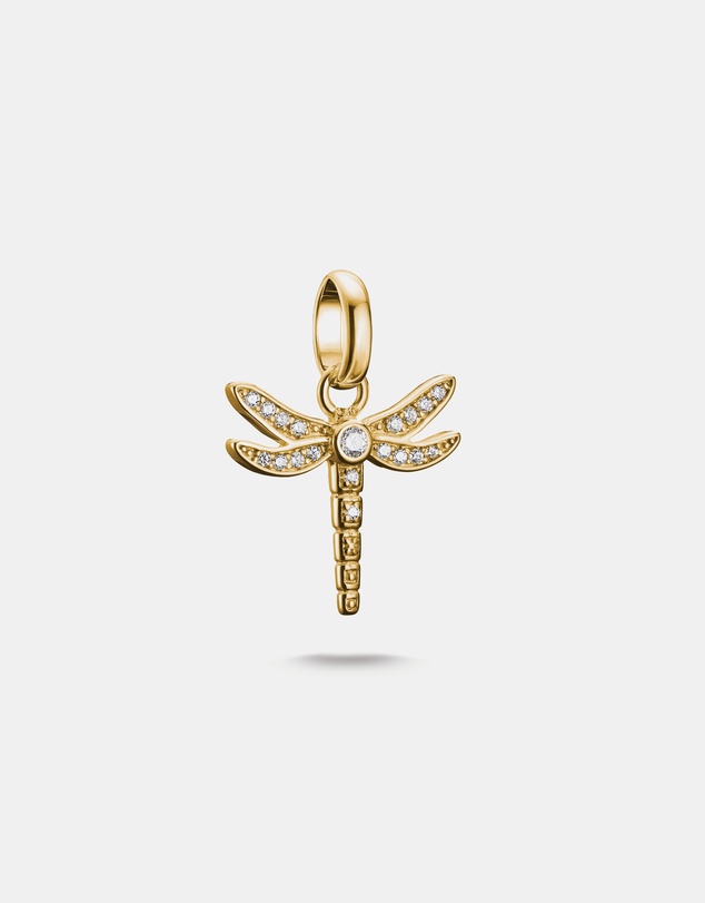 THOMAS SABO - THOMAS SABO Connect Charm dragonfly with stones Gold