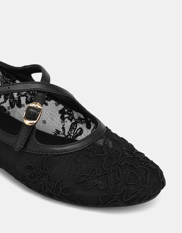 Wittner - Dotty Lace Mesh Textile Ballet Flats