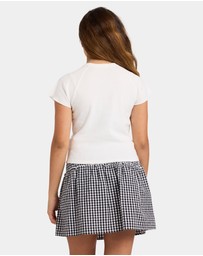 Billabong - Girls 6 to 16 Gingham Crush Mini Skirt