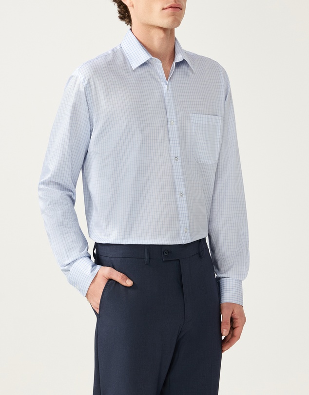 Van Heusen - Windowpane Poplin Shirt