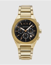 Armani Exchange - Gold Tone Chronograph Watch