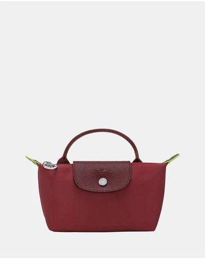 Longchamp - Le Pliage Green Pouch With Handle