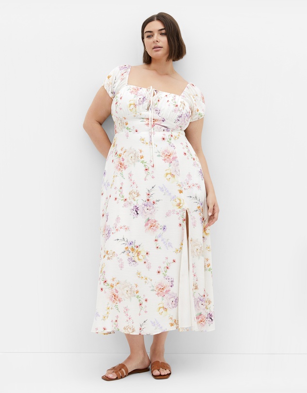 City Chic - Abbigail Floral Print Maxi Dress