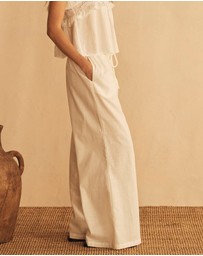 AUR OCEA - Bianca Gathered Wide Leg Pants