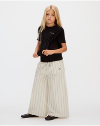 Calvin Klein Jeans - Girls Relaxed Striped Poplin Pants