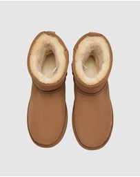EVERAU - Australian Shepherd Ugg Mini Classic Sheepskin Upper UGG Boots