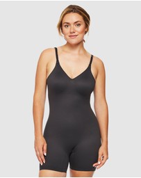 Cupid Fine Shapewear - Dress Rehearsal Mid-Thigh Low Back Shapewear Bodysuit