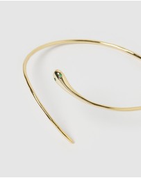 Izoa - Serpent Green Eye Cuff