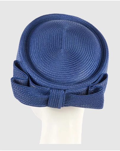 Max Alexander - Royal Blue Braid Pillbox Hat