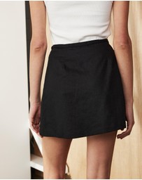 Atmos&Here - Tristan Linen Blend Mini Skirt
