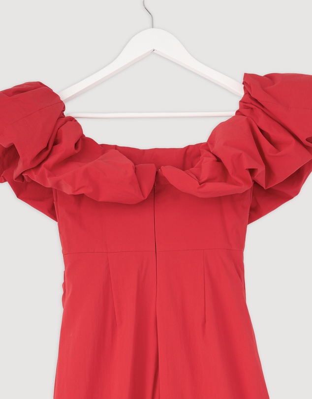 Revibe - Repaired Shona Joy Campbell Off Shoulder Bubble Maxi Dress - AU 8