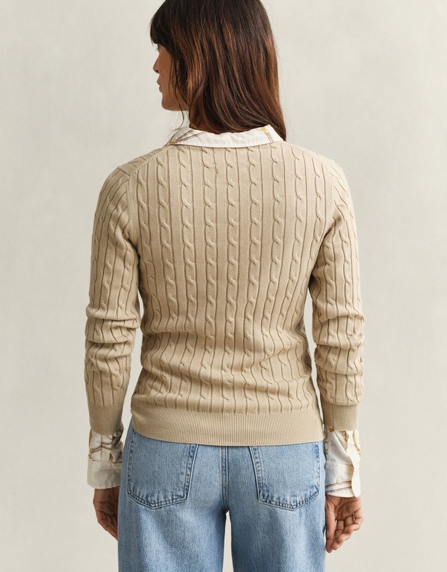 Gant - Stretch Cotton Cable Crew Neck Knit