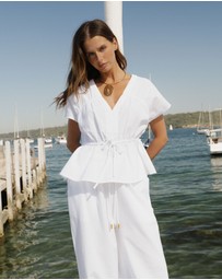 Forcast - Bronte Cotton Drawstring Top