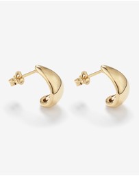 Michael Hill - Polished Graduated Dome Huggie Stud Earrings in 10kt Yellow Gold