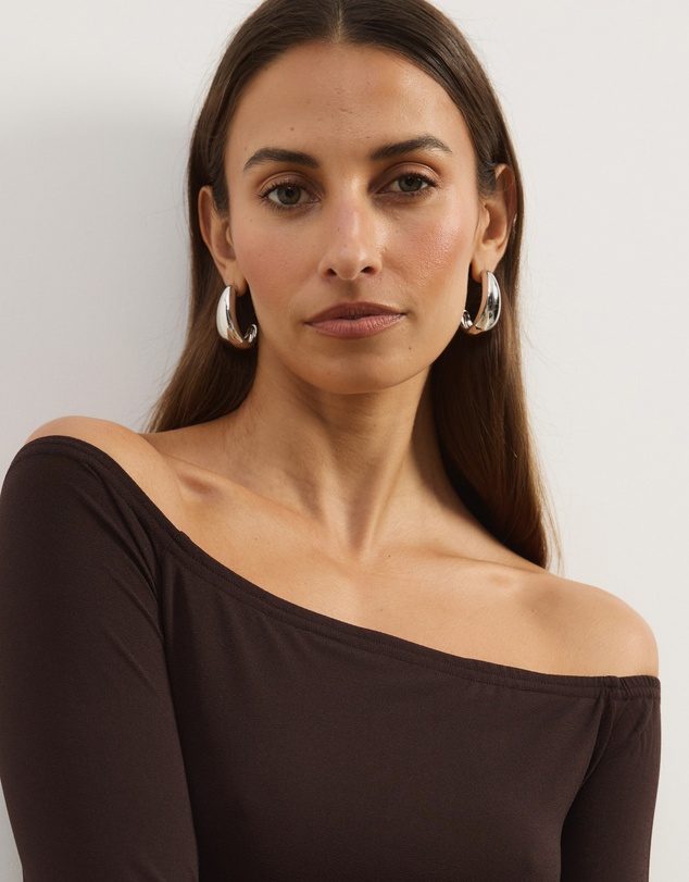 Atmos&Here - Hanna Long Sleeve Off-Shoulder Maxi Dress