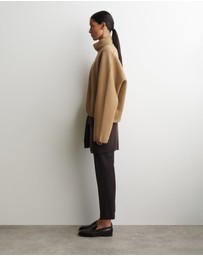 COS - Boiled-Wool Funnel-Neck Jumper