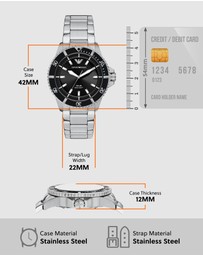 Emporio Armani - Silver Tone Analogue Watch