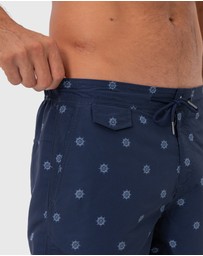 Coast Clothing - Navy Helms Swimshorts