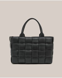 VESTIRSI - Margot XL Black Woven Tote