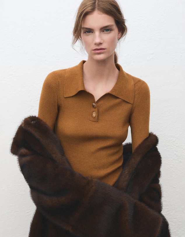 M.N.G - Knitted Polo-Neck Sweater