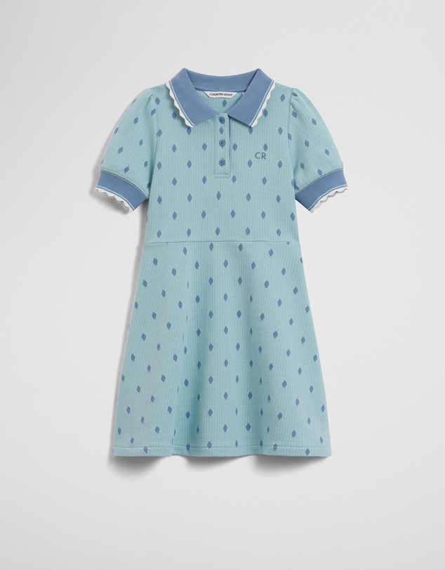 Country Road - Australian Cotton Short Sleeve Jacquard Polo Dress
