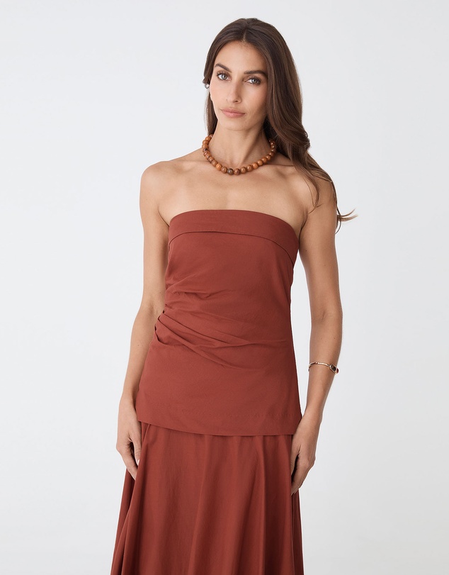 Forcast - Deb Cotton Strapless Tunic