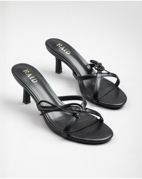 RAID - Ginni heeled mules with bow in Black