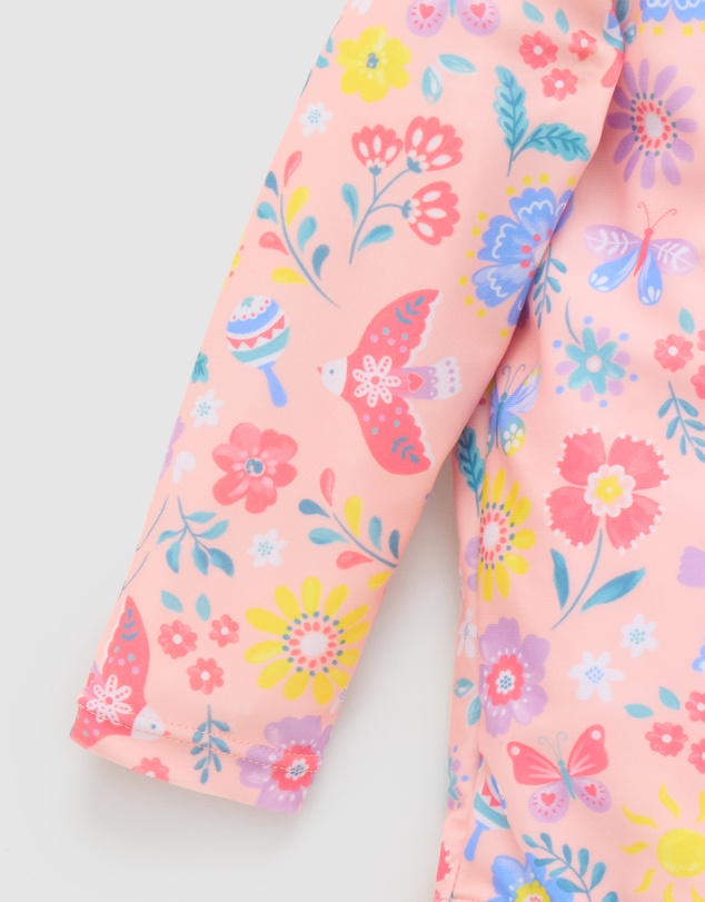 Purebaby - Printed Long Sleeve Swimsuit- Kids-Babies