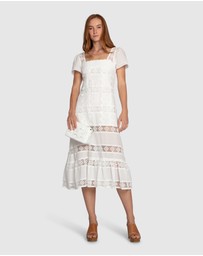 Belle & Bloom - The Wild Rose Hour Lace Midi Dress