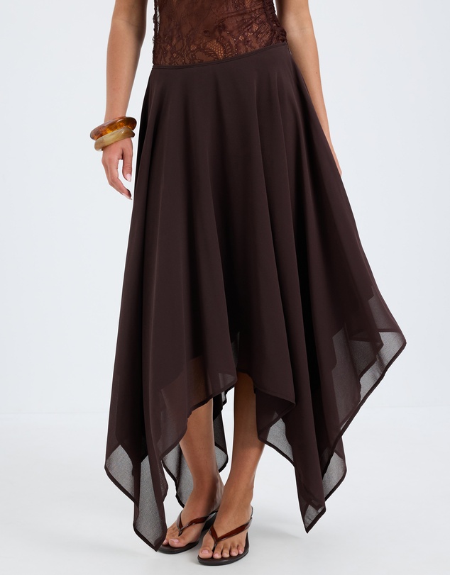 Calli - Aurora Asymmetrical Georgette Skirt