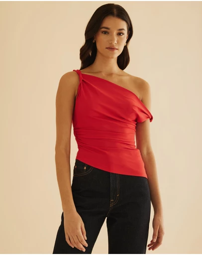 Atmos&Here - Twisted Off Shoulder Top