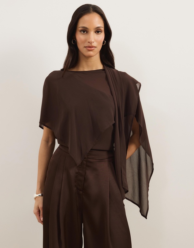 Atmos&Here - Dylan Chiffon Scarf Top
