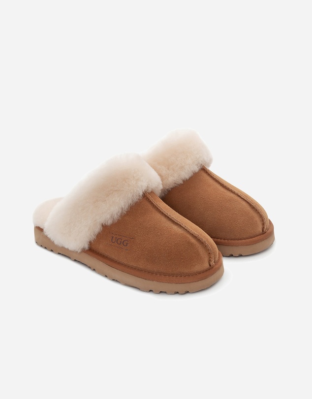 Ozwear Connection Uggs - Ugg Slippers Premium Australia Sheepskin Unisex Scuffette Suede