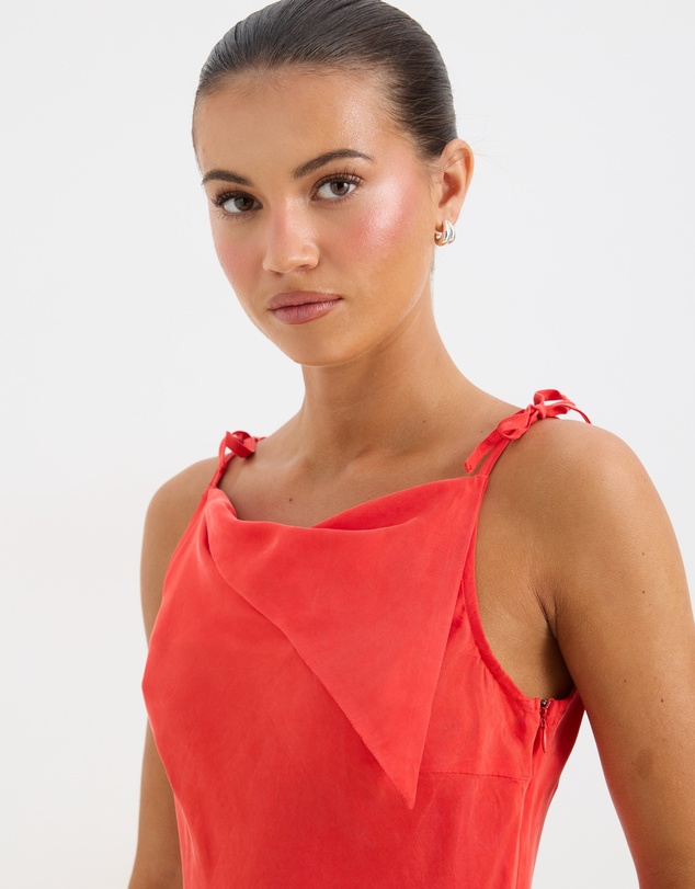Calli - Belle Cupro Asymmetrical Fold Top