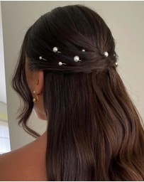 The White Collection - Mila - 6mm Pearl Bridal Hair Pin Trio