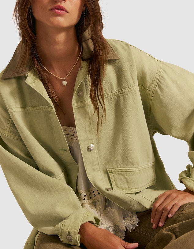 Free People - Lemon Denim Jacket