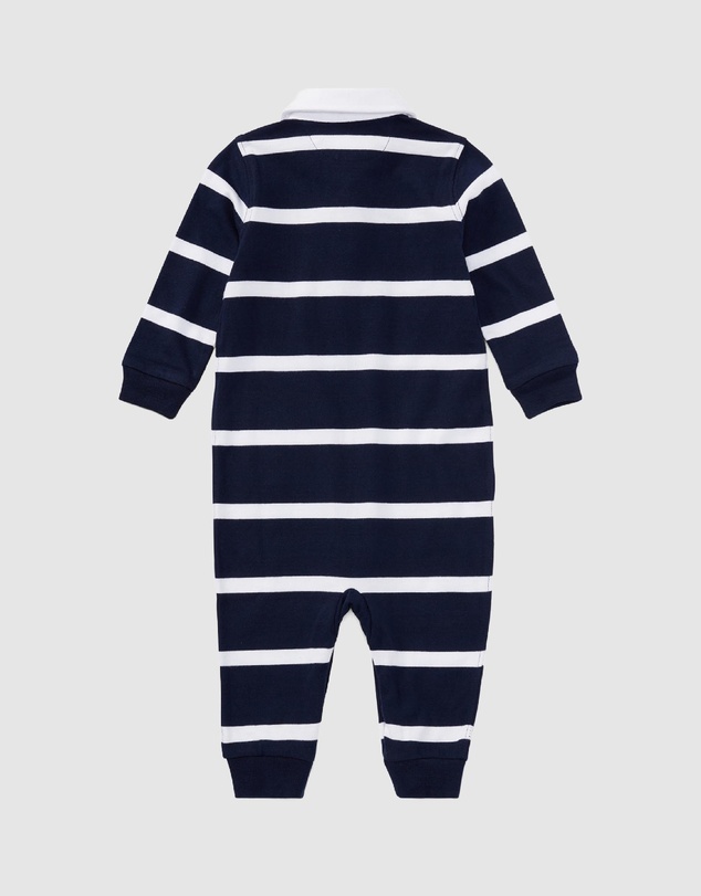 Polo Ralph Lauren - Striped Cotton Jersey Rugby Coveralls - Babies