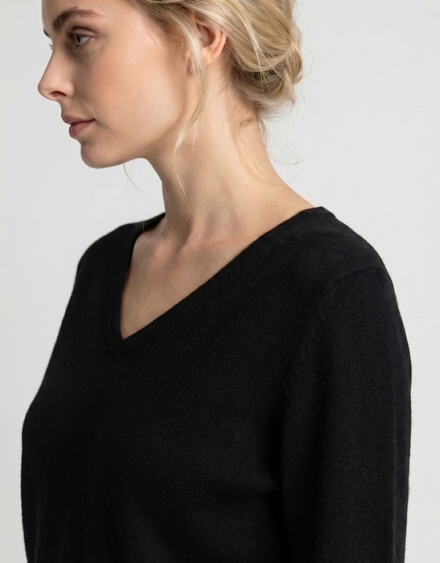 SILK MAGNOLIA - Cashmere V Nneck Jumper
