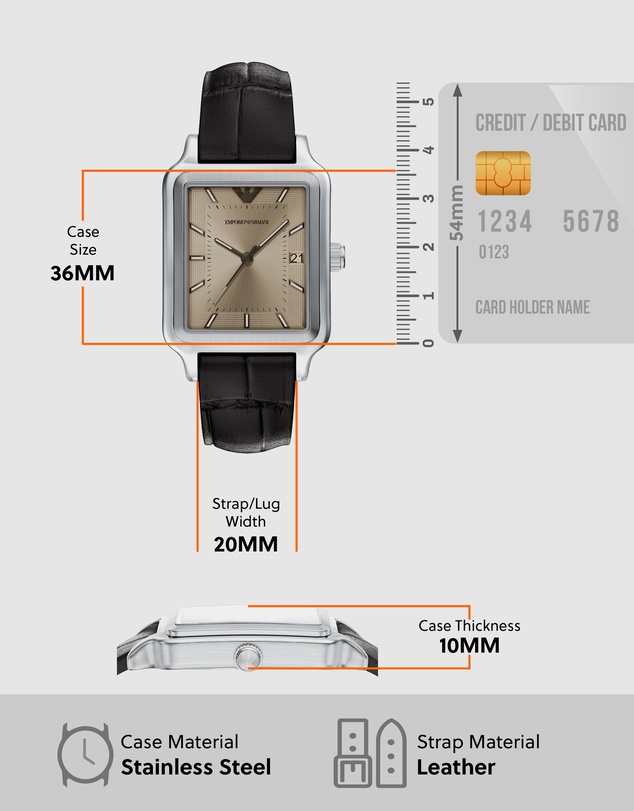 Emporio Armani - Brown Analogue Watch