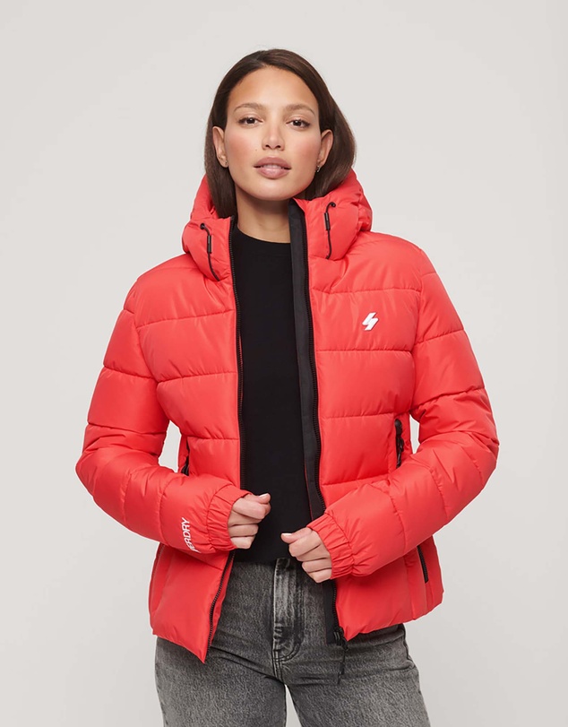 Superdry - Slim Fit Hooded Spirit Sports Puffer