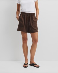 Country Road - Organically Grown Linen Tie Detail Short