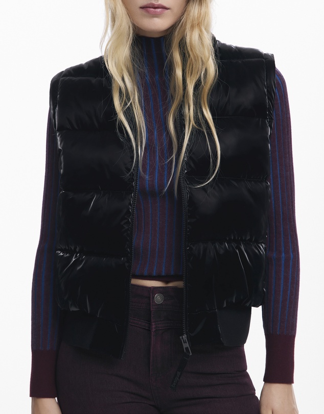 Desigual - Shiny Convertible Padded Jacket